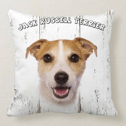 Jack Russell Terrier Cute Dog Pillowcase Car Bed Sofa Bedroom Decor Cushion Cover - TrendyPet's Zone