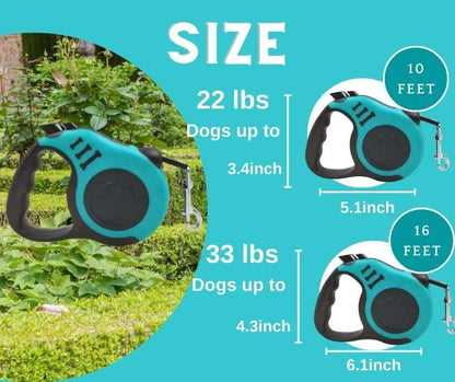 Lake Blue Dog Leash 3m 5m Durable Leash Automatic Retractable Nylon Cat Lead Extension Puppy Walking Running Lead Roulette For Dog - TrendyPet's Zone