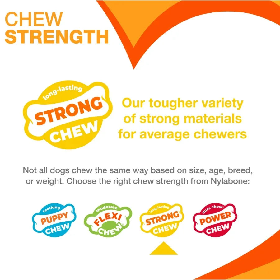 Large Power Chew Dental Toy for Dogs Nylabone EasyHold & Bacon Flavor TrendyPet's Zone