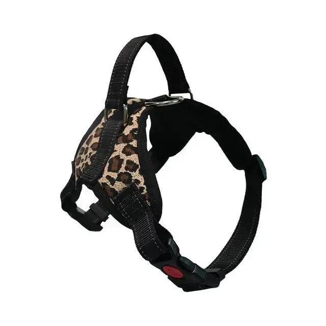 Leopard Print Pet Dogs Adjustable Harness Small and Large Dog Harness Vest - TrendyPet's Zone