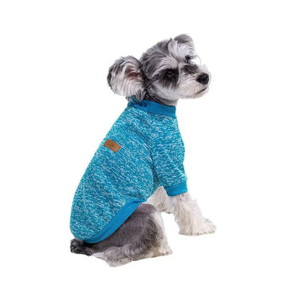 Light Blue Warm Winter Dog Cloth Classic Pet Sweatshirt Vest - TrendyPet's Zone