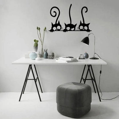 Lovely Three Black Cat DIY Wall Stickers Animal Room Decoration personality Vinyl Wall Decals TRENDYPET'S ZONE