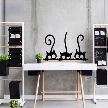 Lovely Three Black Cat DIY Wall Stickers Animal Room Decoration personality Vinyl Wall Decals TRENDYPET'S ZONE