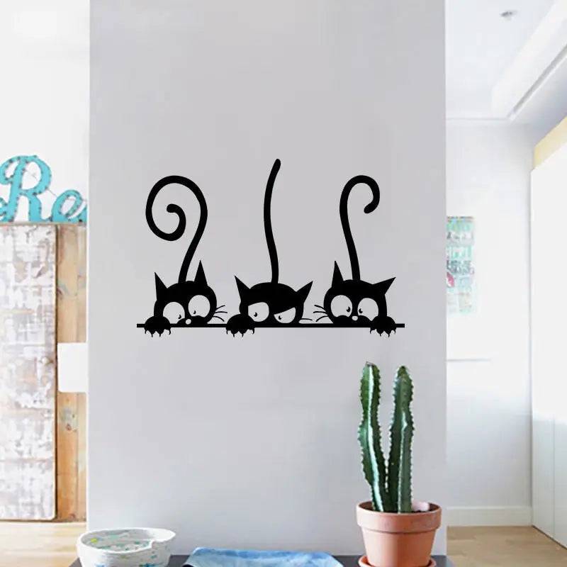 Lovely Three Black Cat DIY Wall Stickers Animal Room Decoration personality Vinyl Wall Decals TRENDYPET'S ZONE