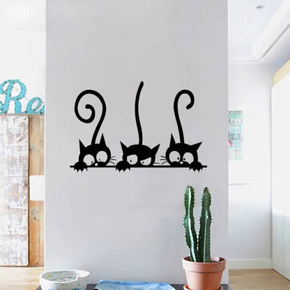 Lovely Three Black Cat DIY Wall Stickers Animal Room Decoration personality Vinyl Wall Decals TRENDYPET'S ZONE