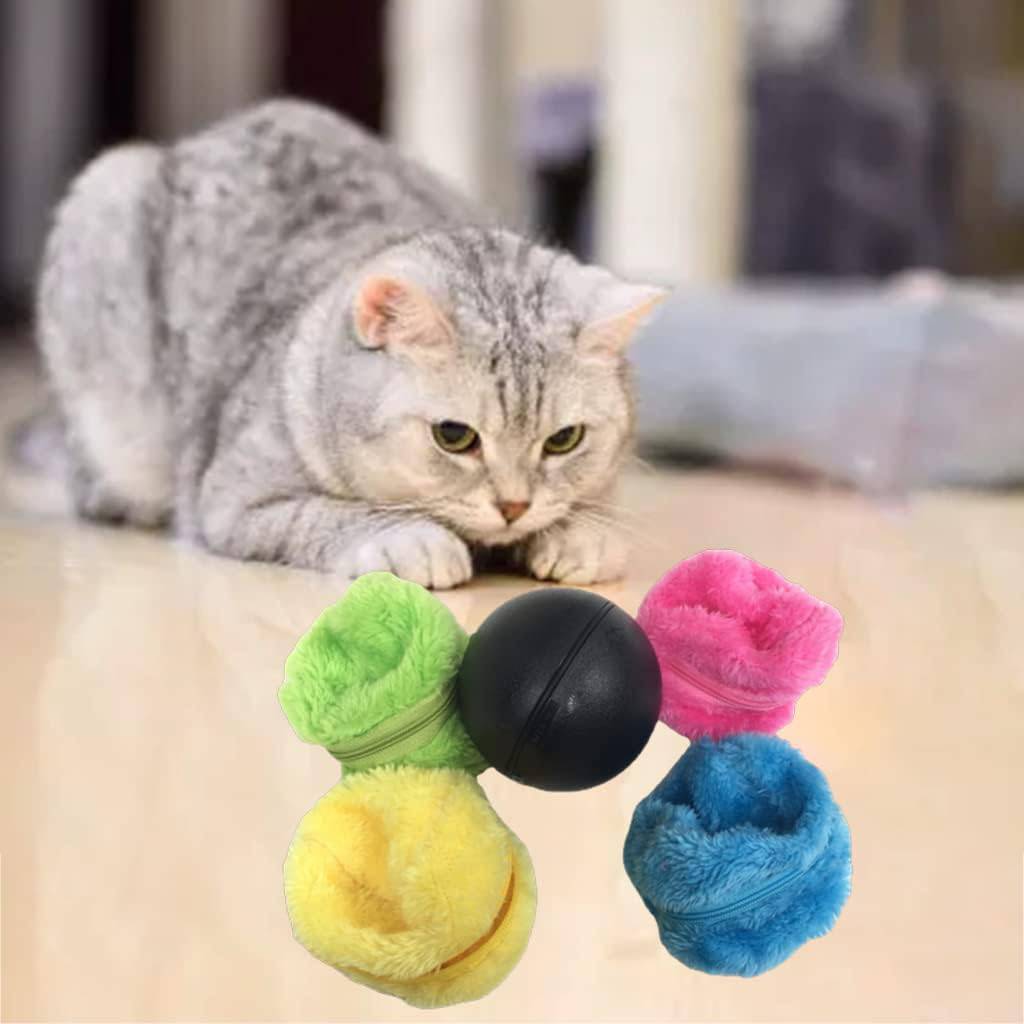 Magic Roller Ball Toy Cat Pet Toy Interactive Funny Chew Plush Rolling Ball - TrendyPet's Zone