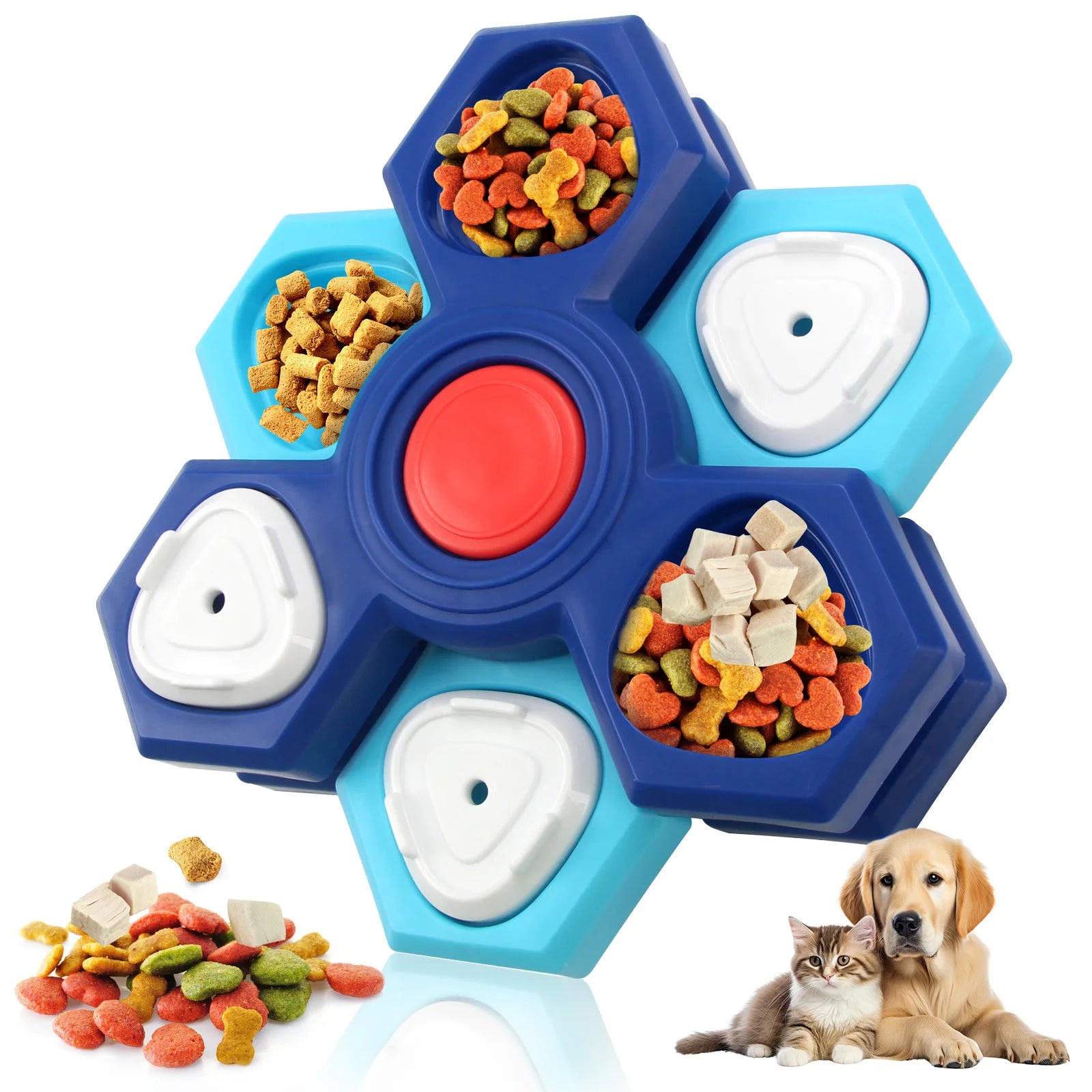 Multi-Layer Dog Puzzle Toy Slow Feeder Food Dispenser with Licking Plate TrendyPet's Zone