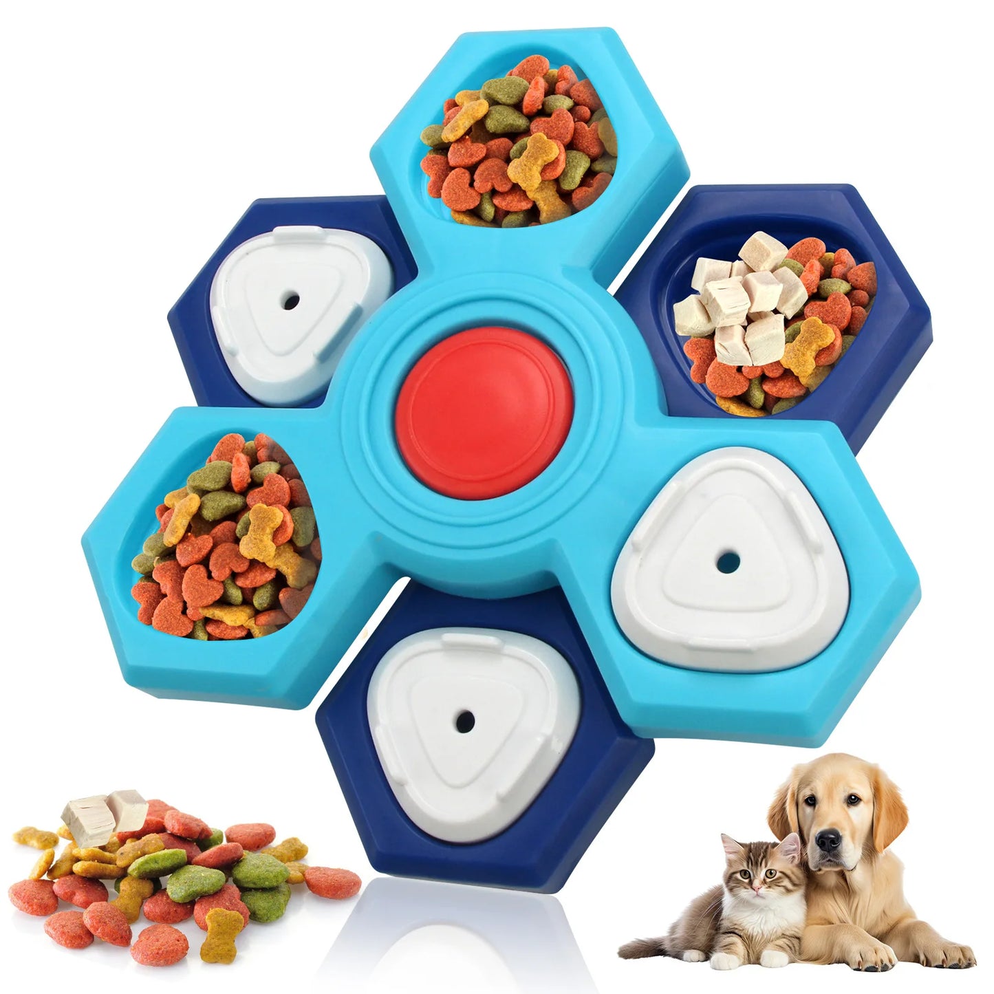 Multi-Layer Dog Puzzle Toy Slow Feeder Food Dispenser with Licking Plate TrendyPet's Zone