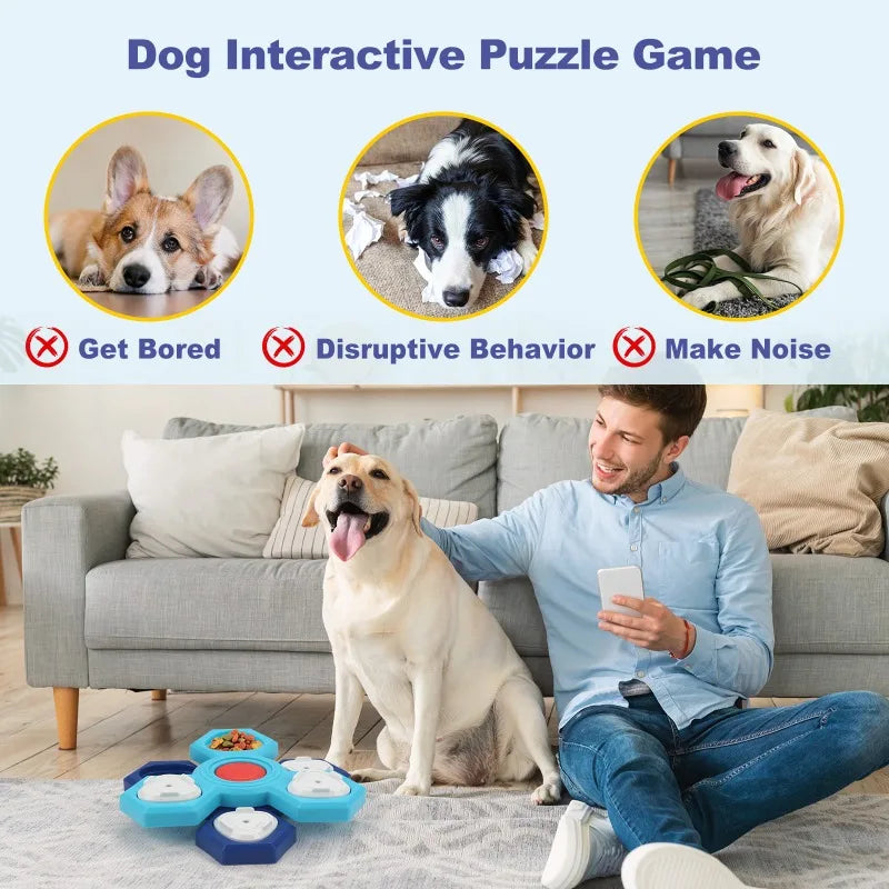 Multi-Layer Dog Puzzle Toy Slow Feeder Food Dispenser with Licking Plate TrendyPet's Zone