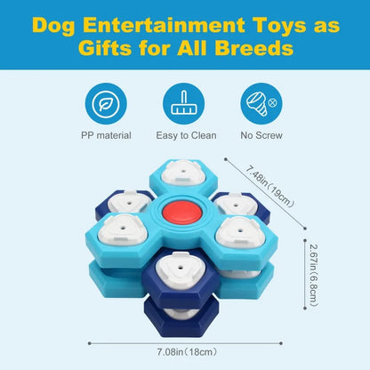 Multi-Layer Dog Puzzle Toy Slow Feeder Food Dispenser with Licking Plate TrendyPet's Zone
