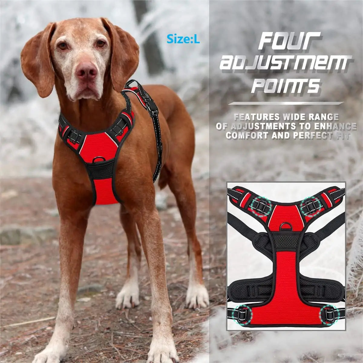 No Pull Dog Harness with Front Clip & Easy Control Handle TrendyPet's Zone