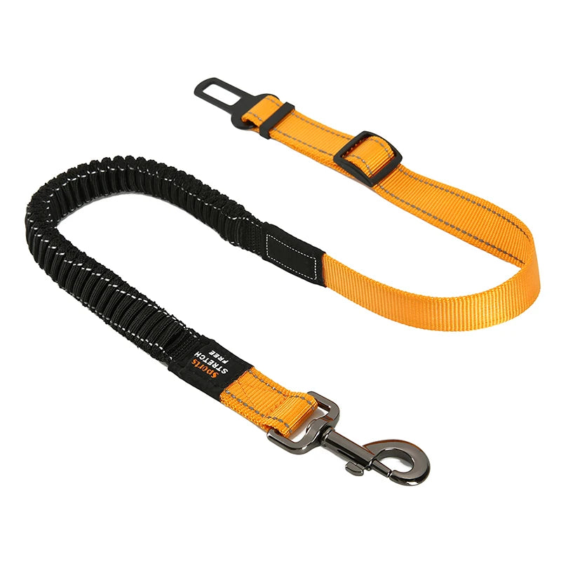 Orange Adjustable Dog Car Seat Belt Safety Leash – Vehicle Pet Travel Harness Clip Accessory TrendyPet's Zone