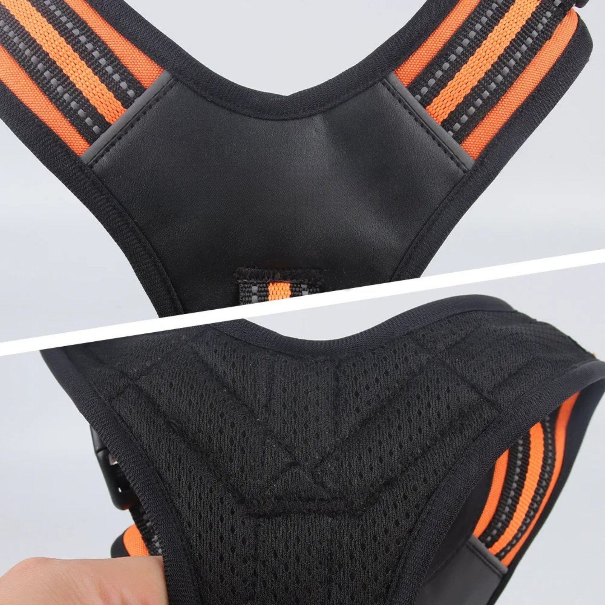 Orange Adjustable Reflective No-Pull Dog Harness Soft Padded Vest - TrendyPet's Zone