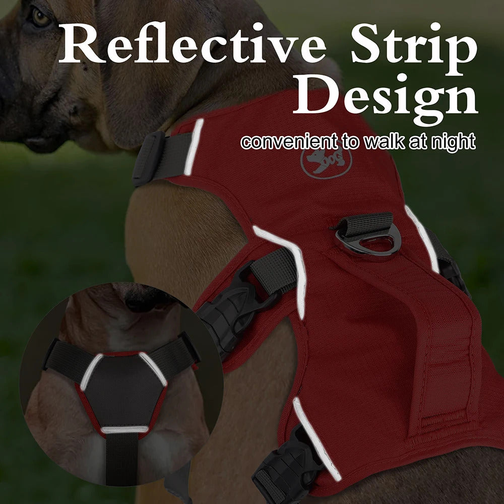 Orange Escape-Proof Reflective Dog Harness Durable & Adjustable TrendyPet's Zone