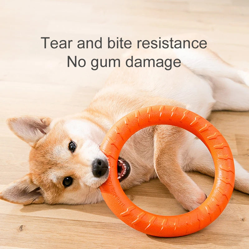 Orange Interactive Floating Dog Toy Ring for Chewing & Fetching TrendyPet's Zone