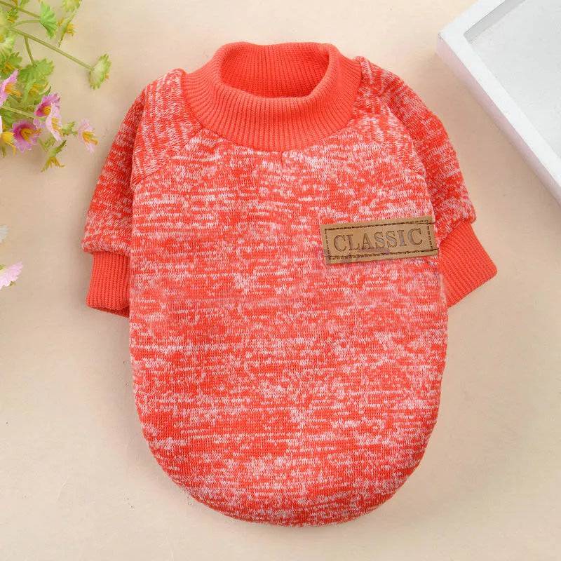 Orange Warm Winter Dog Clothes Classic Pet Sweatshirt Vest - TrendyPet's Zone