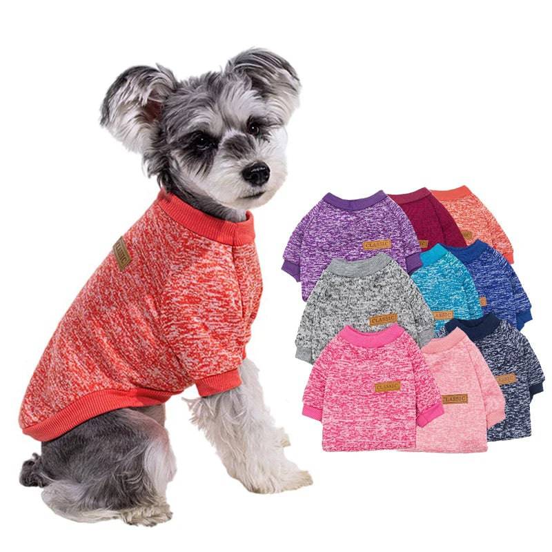 Orange Warm Winter Dog Clothes Classic Pet Sweatshirt Vest - TrendyPet's Zone