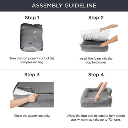 Emerald Orthopedic dog bed washable sofa bed, support foam pet sofa bed, removable pet dog sofa and dog bed for all seasons TrendyPet's Zone