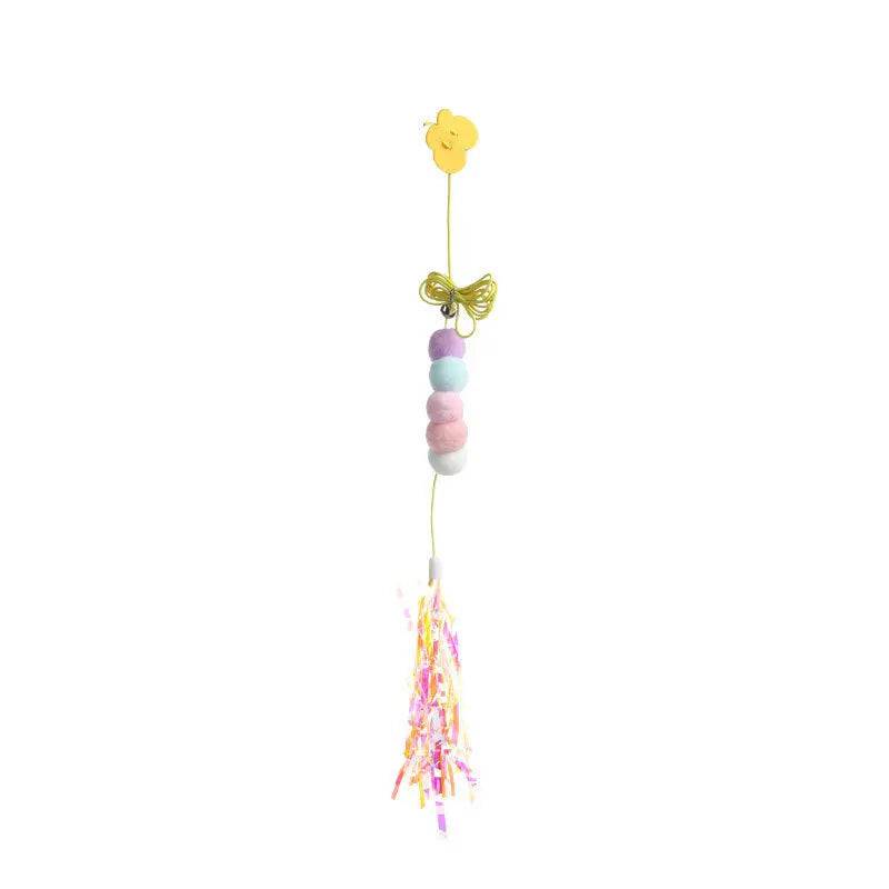 Paper Caterpillar Simulation Cat Scratch Rope Interactive Retractable Hanging Toy - TrendyPet's Zone