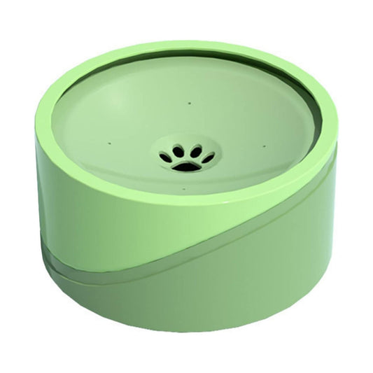 Green 1.5L Pet Floating Water Bowl For Cat Dog No-Spill Large Capacity Slow Water Feeder Dispenser