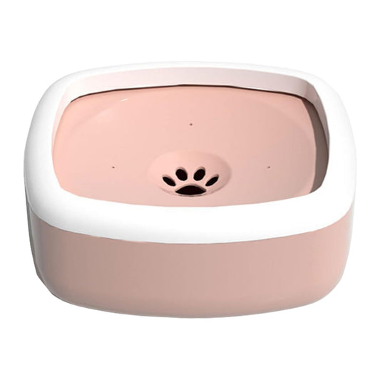 Pink 1L Pet Floating Water Bowl For Cat Dog No-Spill Large Capacity Slow Water Feeder Dispenser