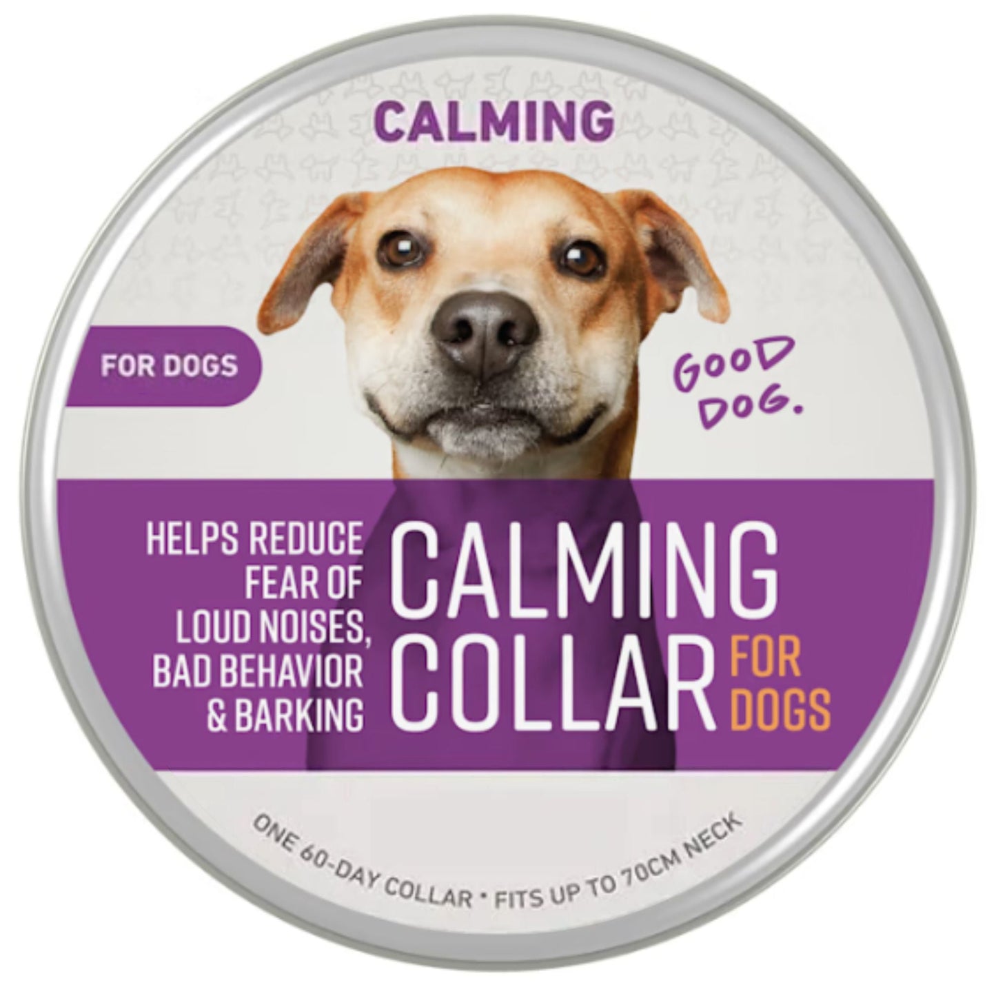 Purple Safe Dog Calming Collar 1Pack/60Days Adjustable Anxiety Reduction Pheromone Lasting Natural Calm Pet Collar Boxed OPP Bag