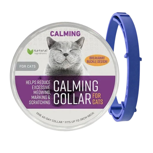 Blue Safe Cat Calming Collar 1Pack/60Days Adjustable Anxiety Reduction Pheromone Lasting Natural Calm Pet Collar Boxed OPP Bag