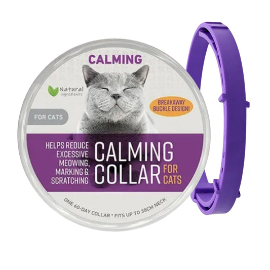 Purple Safe Cat Calming Collar 1Pack/60Days Adjustable Anxiety Reduction Pheromone Lasting Natural Calm Pet Collar Boxed OPP Bag