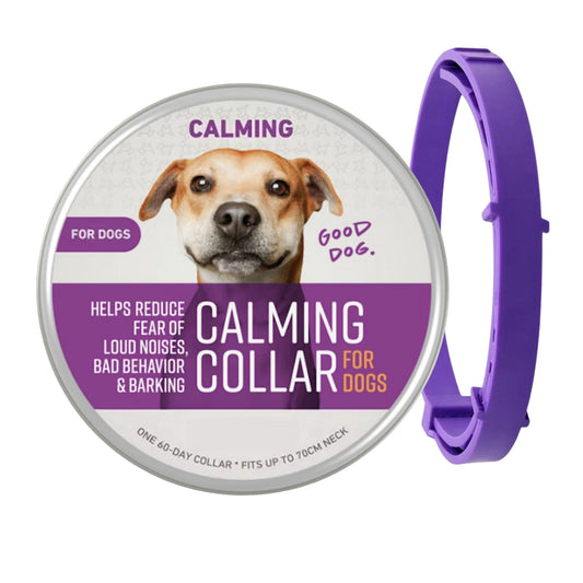 Purple Safe Dog Calming Collar 1Pack/60Days Adjustable Anxiety Reduction Pheromone Lasting Natural Calm Pet Collar Boxed OPP Bag