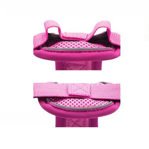 Rose Red Dog Harness Leash Set Reflective Breathable Vest Adjustable Chest Strap - TrendyPet's Zone