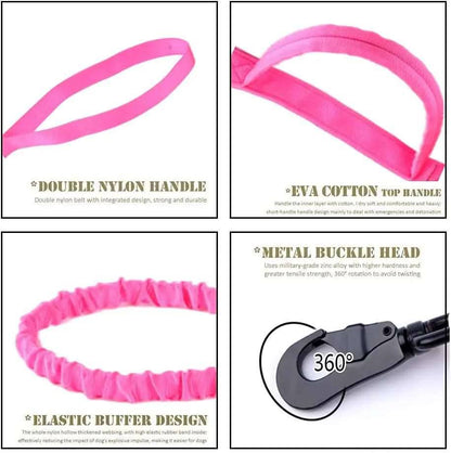Pink Durable Tactical Dog Collar Leash Set Military Pet Collars Heavy Duty For Medium Large Dogs Training Accessories - TrendyPet's Zone