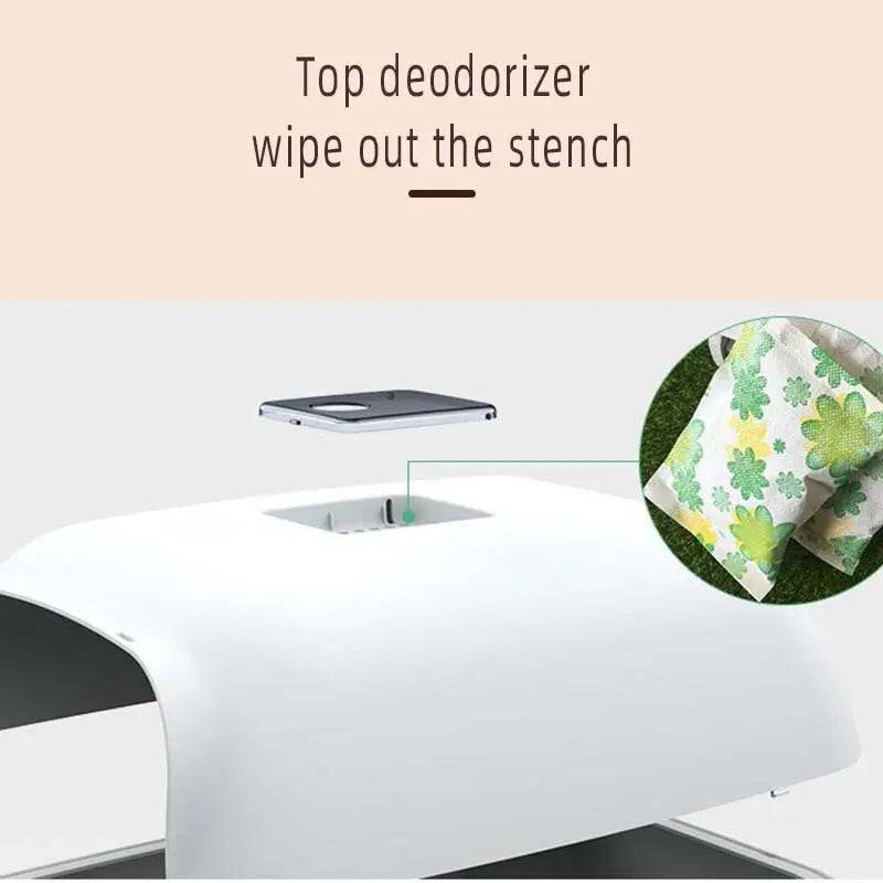 Pink Fully Enclosed - Semi-sealed Pet Cat Litter Box Anti-Splash Deodorant Cat Toilet Two-Way Litter Tray with Shovel Litter Tray TRENDYPET'S ZONE