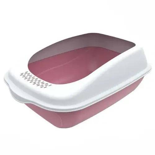 Pink Fully Enclosed - Semi-sealed Pet Cat Litter Box Anti-Splash Deodorant Cat Toilet Two-Way Litter Tray with Shovel Litter Tray TRENDYPET'S ZONE