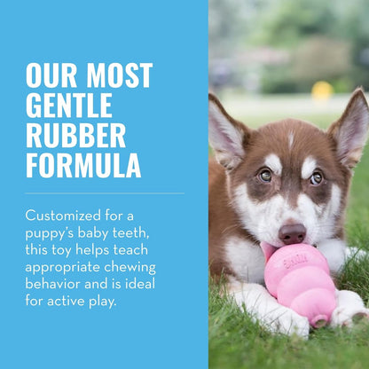 Pink KONG Puppy Natural Teething Rubber Chew Toy - TrendyPet's Zone