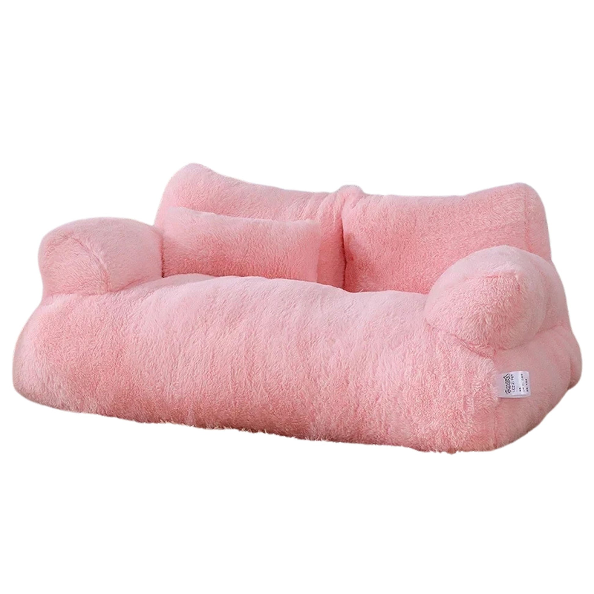 Pink Luxury Cat Bed Couch Plush Winter Warm Pet Nest - TrendyPet's Zone