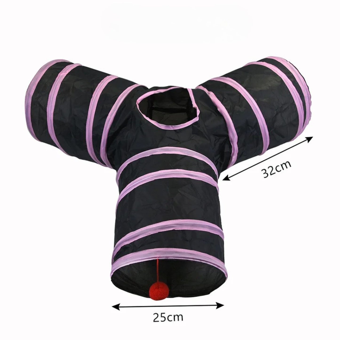 Pink Y-Type Tunnel Collapsible Cat Kitten Play Interactive Toy Maze TrendyPet's Zone