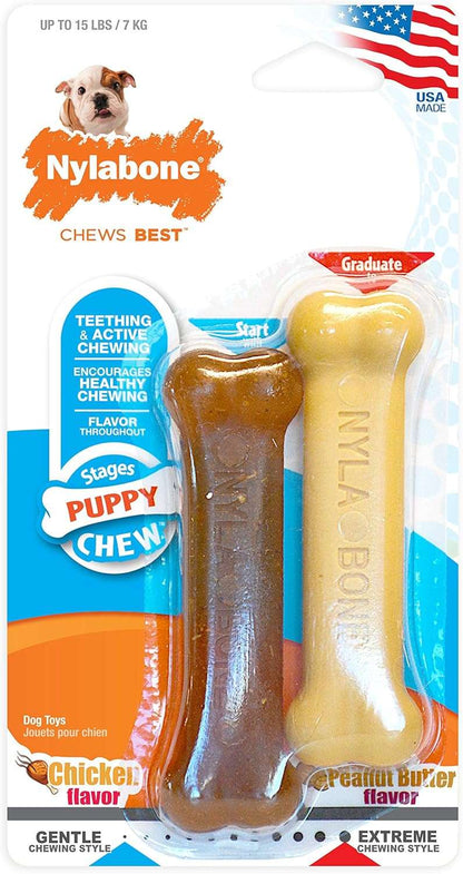 Puppy Starter Kit Teething Toys & Chew Bones Nylabone for Puppies Up to 15 lbs TrendyPet's Zone