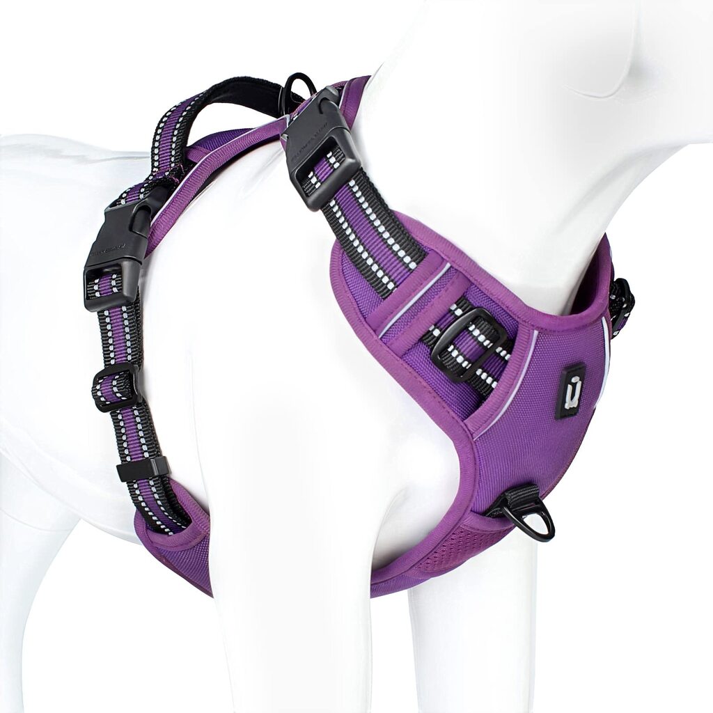 Purple No-Pull Dog Adjustable Harness with Easy Control Handle TrendyPet's Zone
