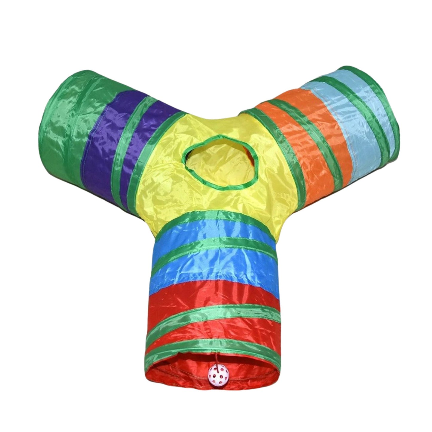 Rainbow Y-Type Tunnel Collapsible Cat Kitten Play Interactive Toy Maze TrendyPet's Zone