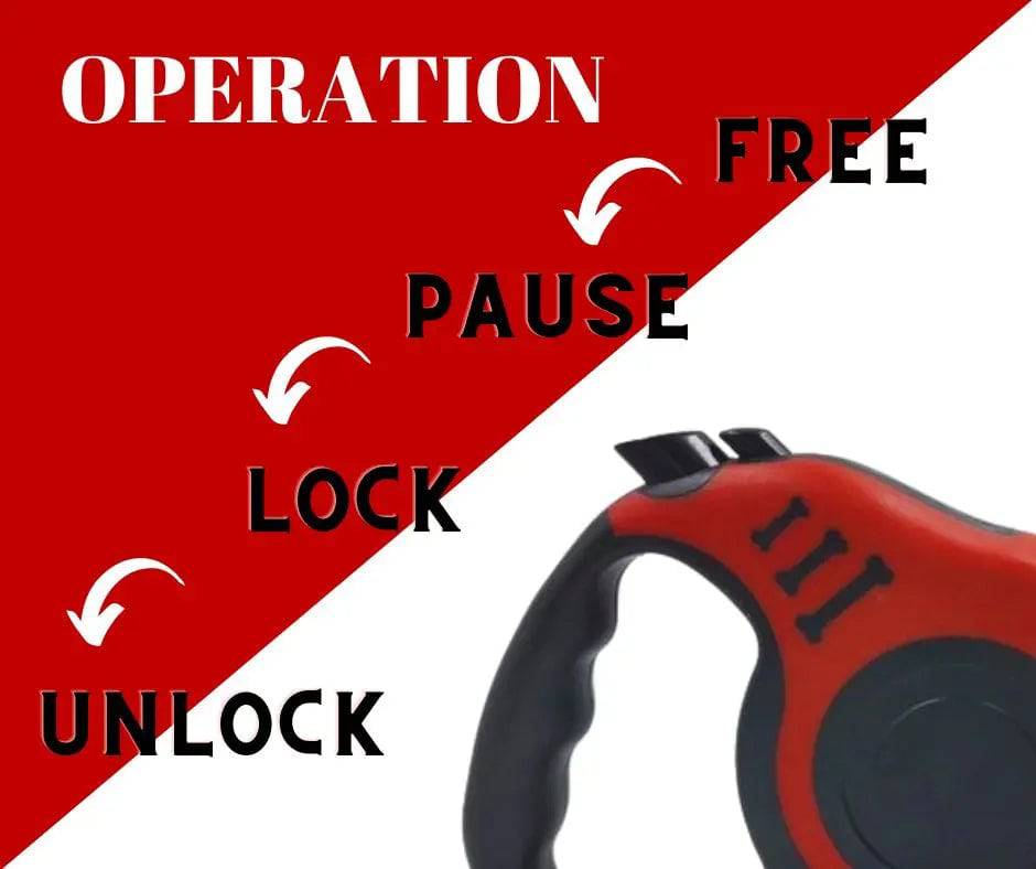 Red Dog Leash 3m 5m Durable Leash Automatic Retractable Nylon Cat Lead Extension Puppy Walking Running Lead Roulette For Dog - TrendyPet's Zone