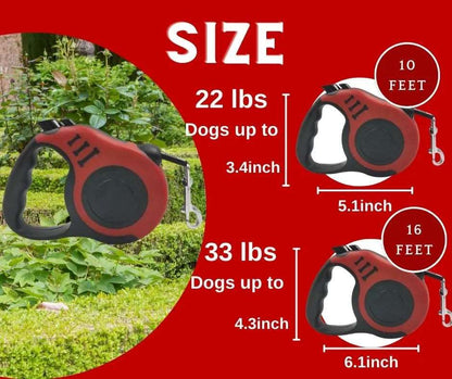 Red Dog Leash 3m 5m Durable Leash Automatic Retractable Nylon Cat Lead Extension Puppy Walking Running Lead Roulette For Dog - TrendyPet's Zone