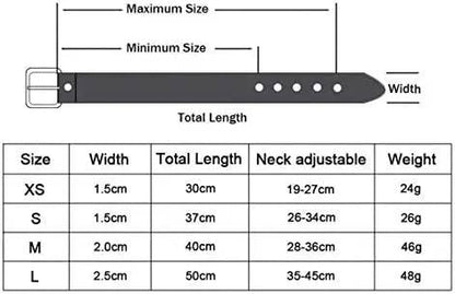 Red Pet Dog Collar Bone Leather Durable Pet Supplies Accessories Neck Strap Collar for Dog Puppy Pug Collars for Small Large Dogs - TrendyPet's Zone