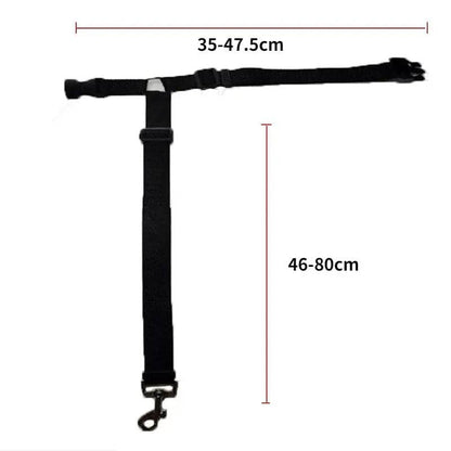 Red Solid Color Two-in-one Pet Car Seat Belt Nylon Lead Leash Backseat Safety Belt Adjustable Dogs Harness Collar Pet Accessories - TrendyPet's Zone