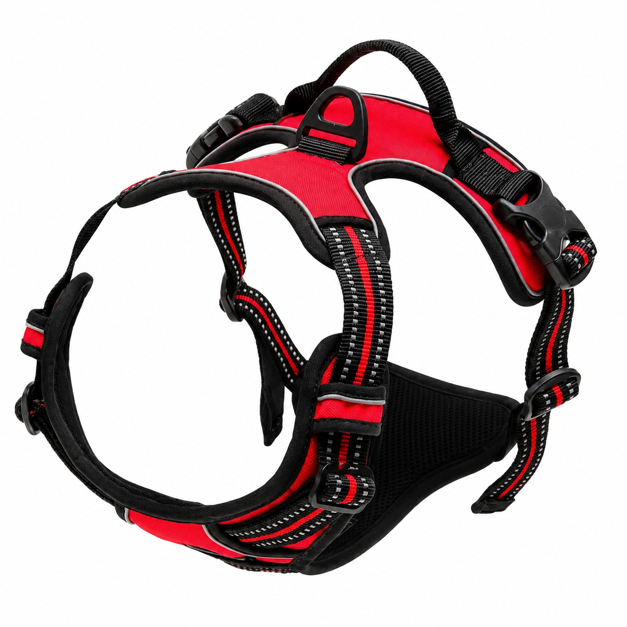 Red No Pull Dog Harness with Front Clip & Easy Control Handle TrendyPet's Zone