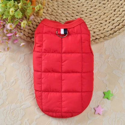 Red Quilted Dog Vest Jacket – Warm, Lightweight & Stylish Dog Coat TrendyPet's Zone
