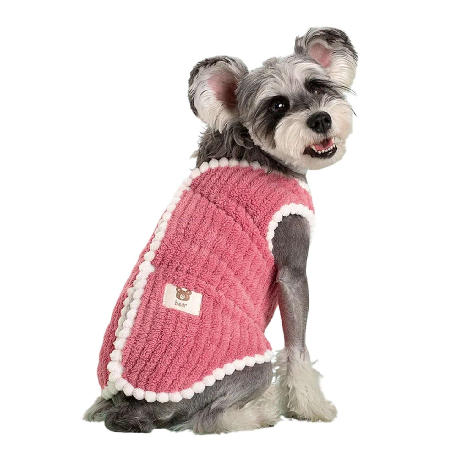 Red Winter Warm Apparel Soft Dog Cat Sweater Vest Coat - TrendyPet's Zone