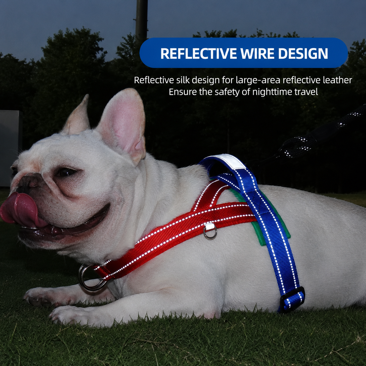 Reflective No-Pull Dog Harness with Handle – Adjustable Nylon Pet Vest for Small Medium Large Dogs
