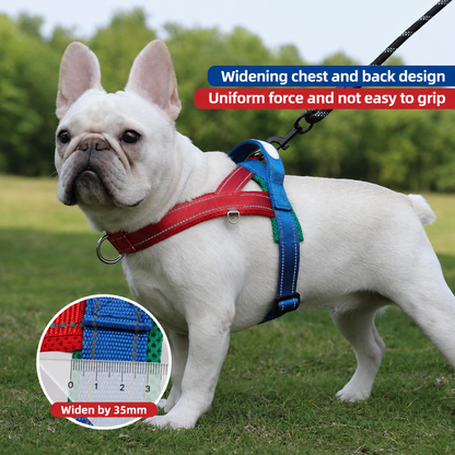 Reflective No-Pull Dog Harness with Handle – Adjustable Nylon Pet Vest for Small Medium Large Dogs