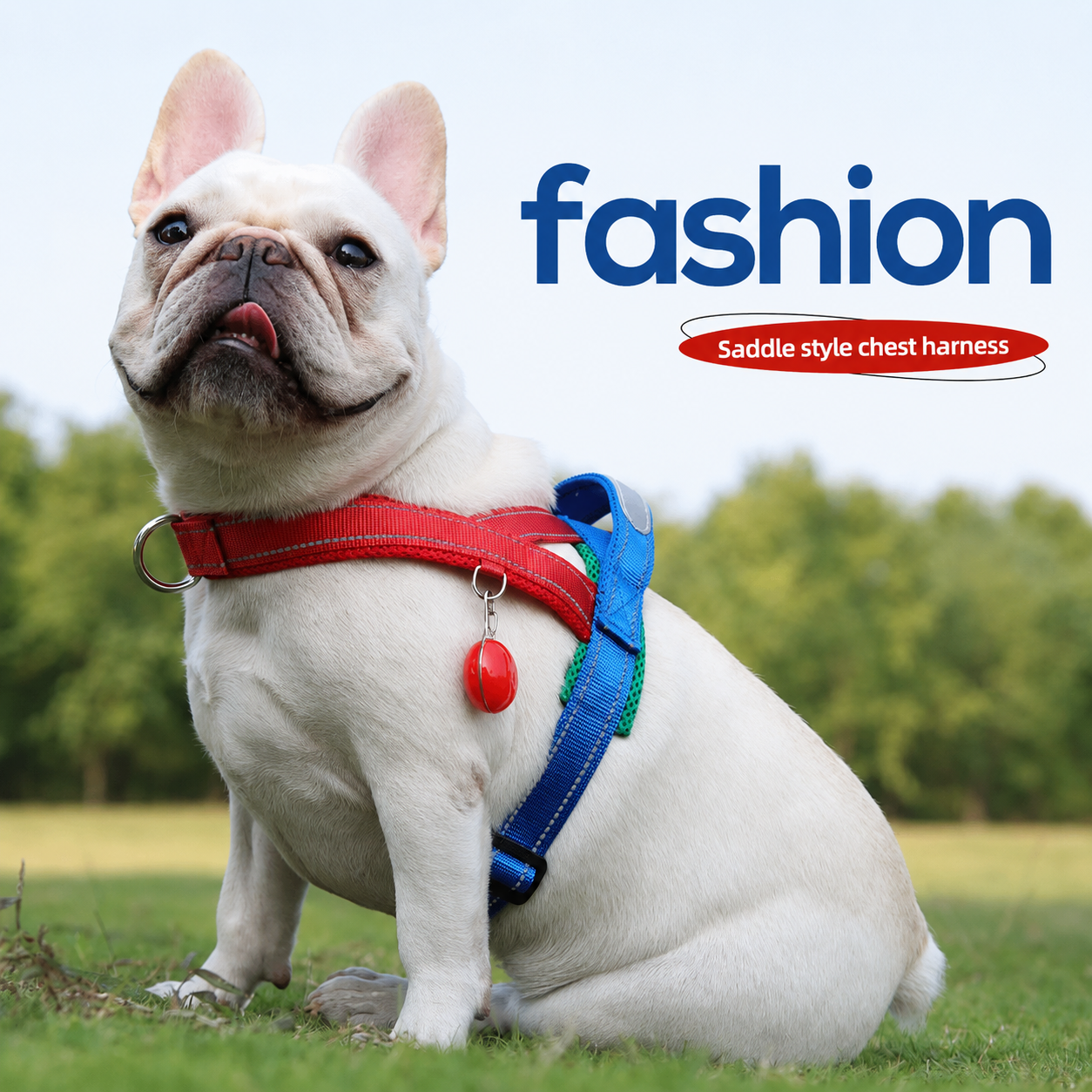 Reflective No-Pull Dog Harness with Handle – Adjustable Nylon Pet Vest for Small Medium Large Dogs
