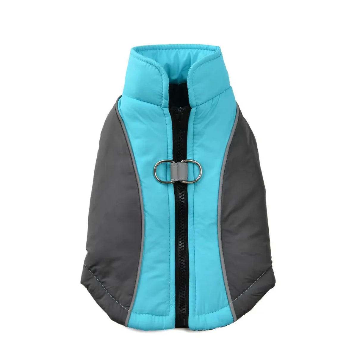 TrendyPet's Zone blue reflective winter dog coat, windproof jacket vest with high-visibility detailing